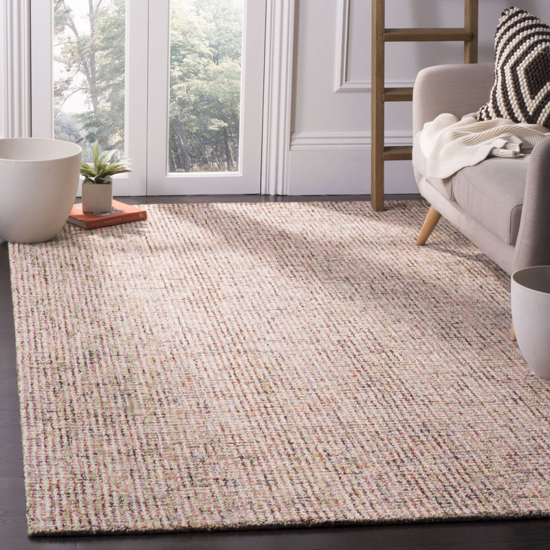 Burchett Hand Tufted Wool Rug, Rectangle 5' x 8'
