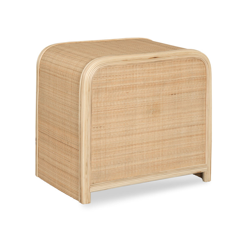 1 - Drawer Solid Wood Nightstand, Natural