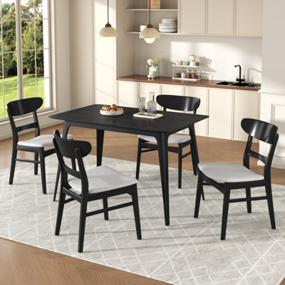 Ensemble de salle à manger pour 4 personnes avec chaises rembourrées