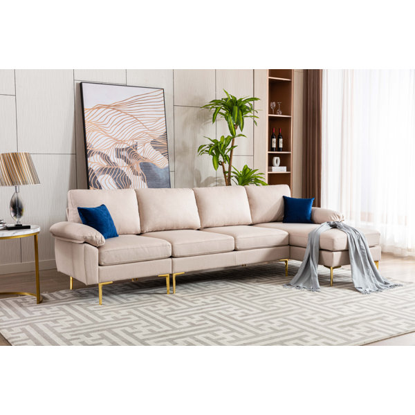 Everly Quinn 3 - Piece Upholstered Sectional & Reviews | Wayfair