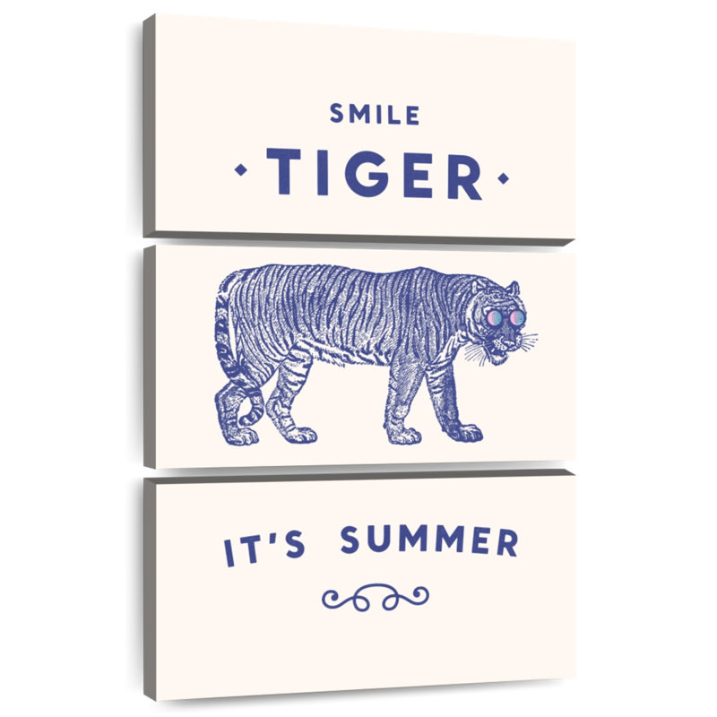 Brampt Smile Tiger It's Summer, H 32 po x l 20 po