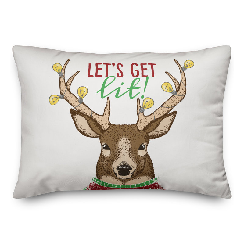  Housse de coussin lombaire Let's Get Lit, Polyester/ Bourre en polyester