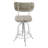 Modern White 18.5" D x 16.25" W x 38.25" H Adjustable Swivel Barstool with Ergonomic Comfort-80705661