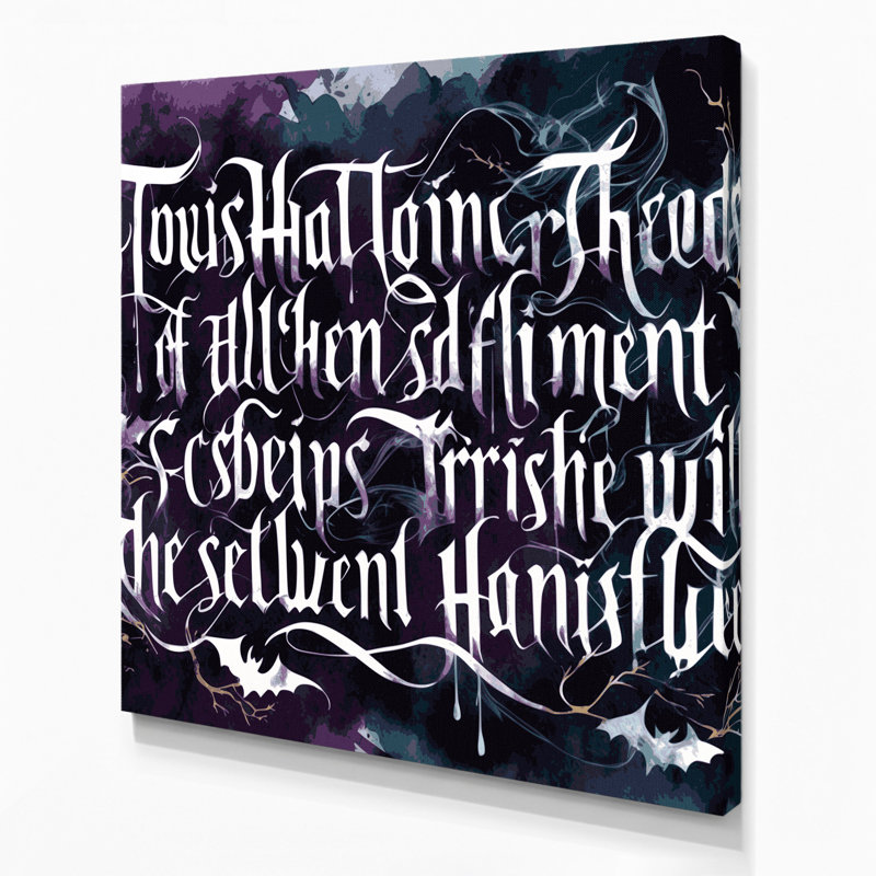 Art d'Halloween sur toile, citations d'Halloween, H 32 po x l 32 po