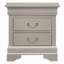 Table de chevet traditionnelle en champagne argenté-306711465