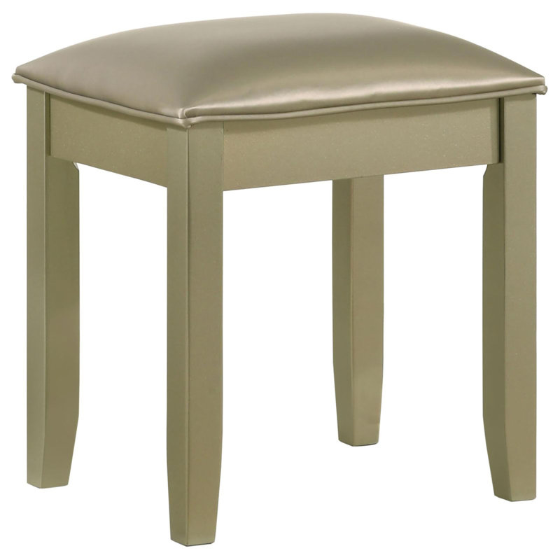 Tabouret de bar moderne Magnifique tabouret de coiffeuse en bois avec siège rembourré, un ajout parfait à votre chambre à coucher ou à votre espace de rangement.