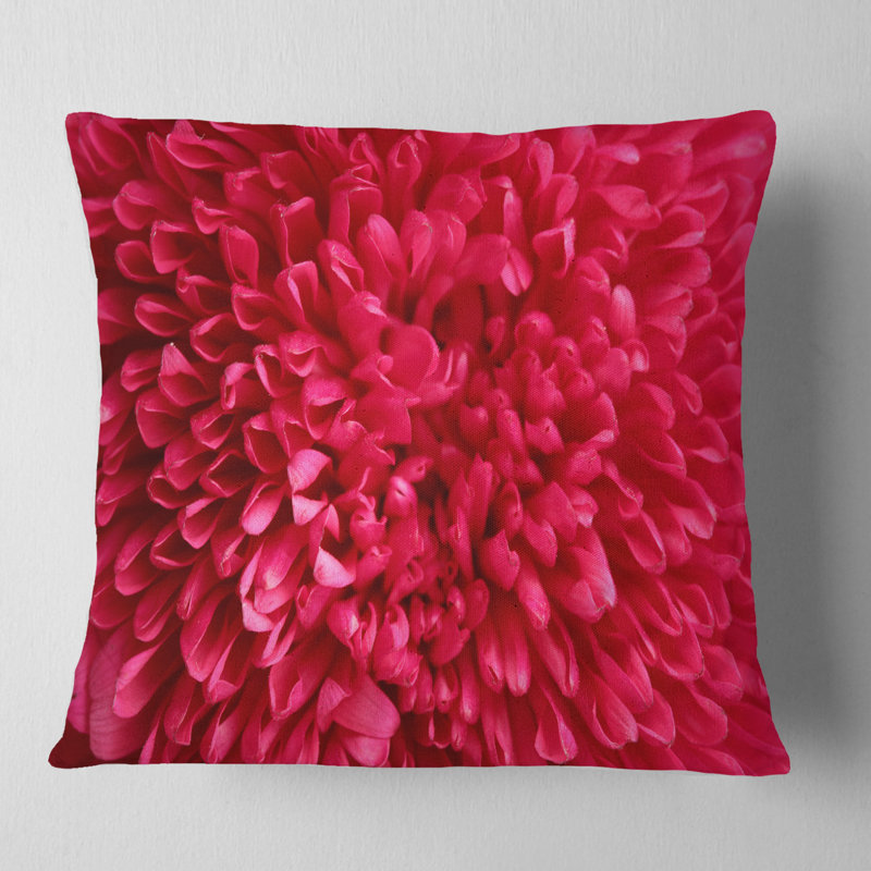 Coussin lombaire à motif floral, 16 po x 16 po, Carré