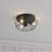 3-Light Bulbs Modern Black Metal Iron Ceiling Light with UL Certification Flush Mounting Light
