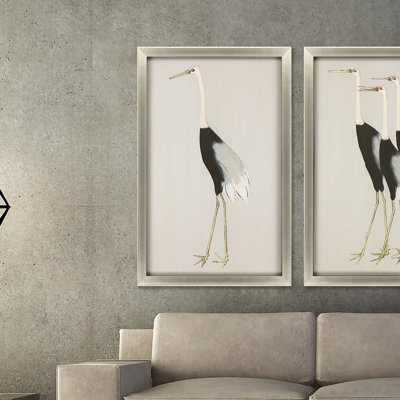 Birds of a Feather I par Climente - Shadowbox, ensemble de peintures sur papier
