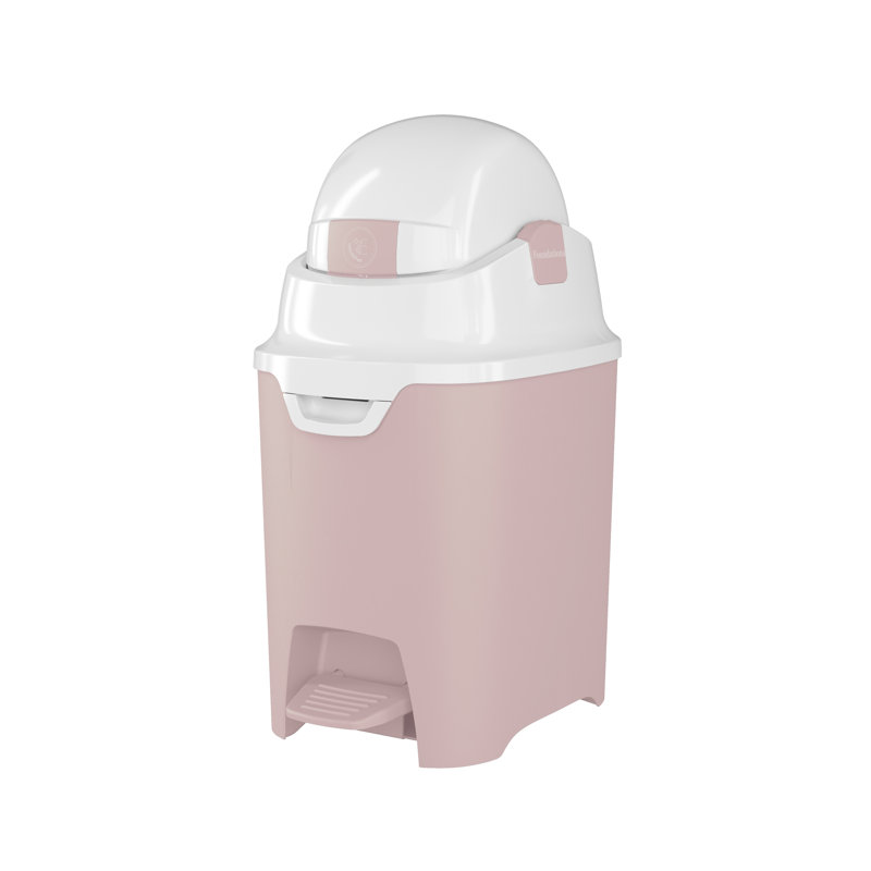 Foundations Hands-free Mini Diaper Pail, Pink, Pink