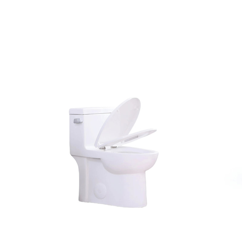 1.28 Side- Toilet, Elongated Comfortable Height, Seat, 1000 Gram Flushing Score, Glossy White 003S, Bathroom Floor Mount Water Saving Elongated, Comfort Height Soft Close Lid, Flushing, Gloss Mounted