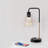 16.1" Black Arched Table Lamp with USB-491667040