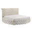 Lit de rangement capitonné en velours ivoire-1333494062