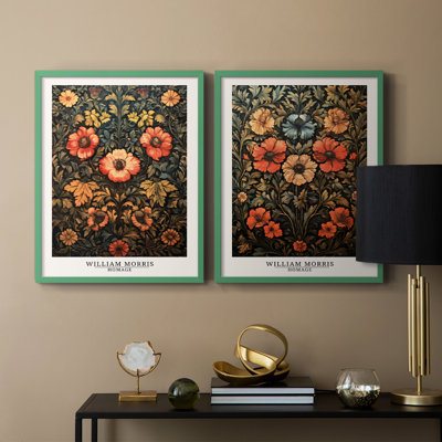 WM MORRIS Series III-Premium Framed Print -Ready to Hang - No Nails Required - No Nails Required