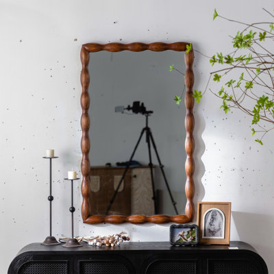 Miroir mural 36,02 po Mid-Century Modern Swirl
