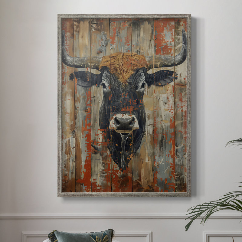 ANIMALS Series DVII Framed Print - Solid Wood, 15" H x 12" W