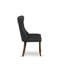 Cet ensemble de salle à manger extensible 5 pièces comprend une table de cuisine rectangulaire, 2 chaises de salle à manger en tissu de polyester gris foncé et 2 bancs modernes en noyer antique-1850817772