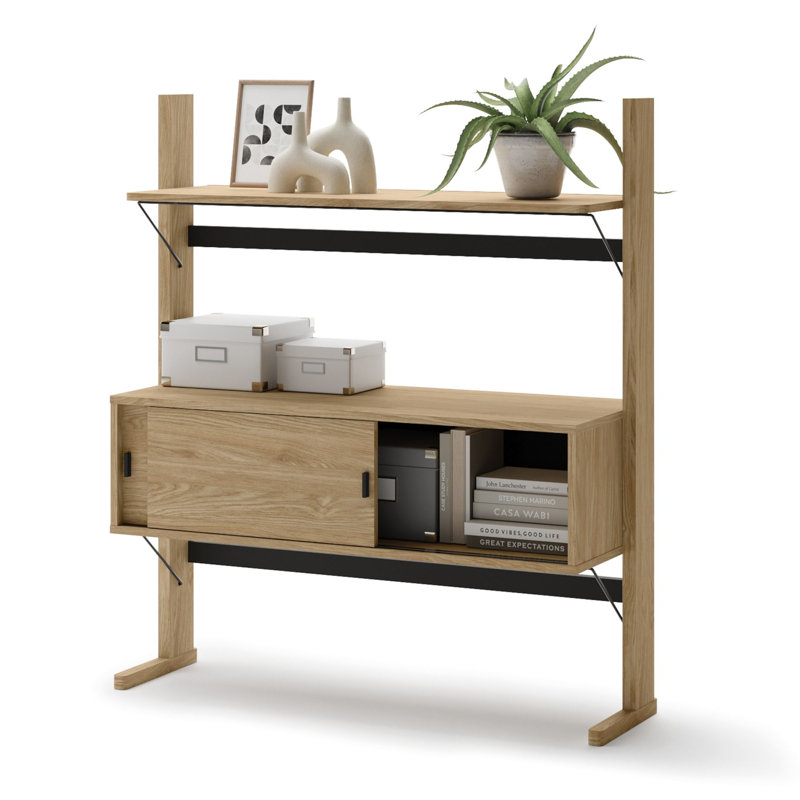 121cm H x 108cm W Standard Bookcase, (2 Shelves) 121cm H x 108cm W x 40cm D