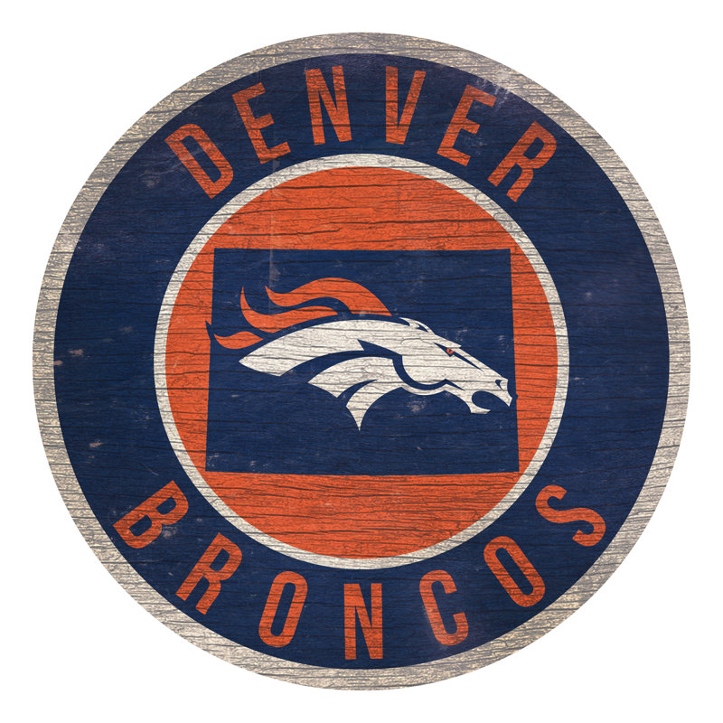 NFL, print on wood, Broncos de Denver