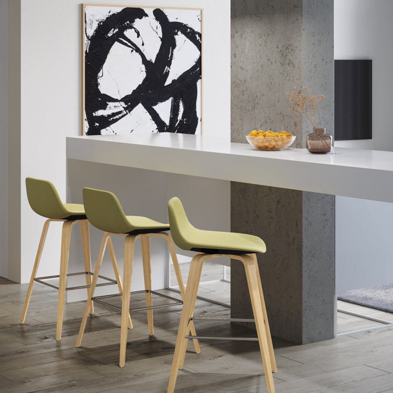 2 tabourets - Revêtement, design tendance, bois et mélange pour le style Mid-Century