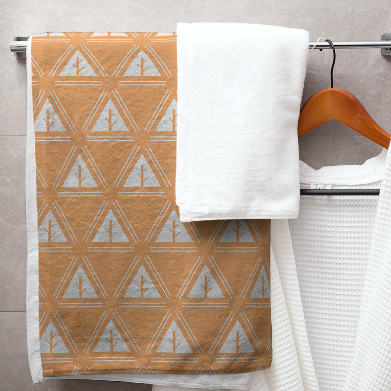 Barbra Bath Towel, Light Tangerine/Pearl River Gray