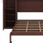 Lit escamotable en bois avec 2 garde-robe et tablette de rangement-121040449