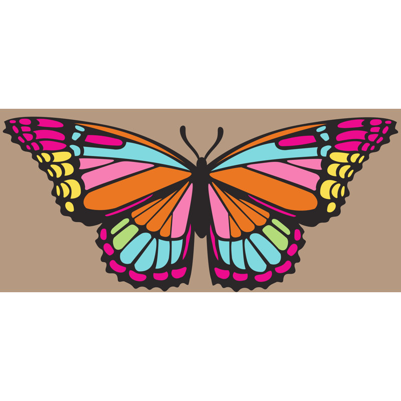 Tapis anti-dérapant Lumley Butterfly Sassafras Coir 22 po x 10 po