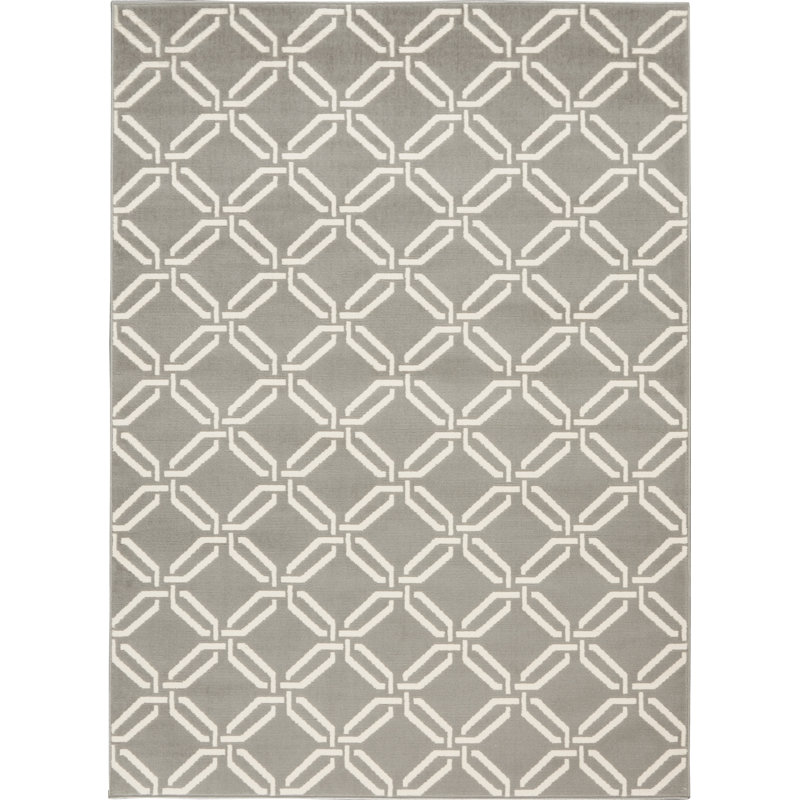 Tapis gris Sheron Eclectic Bohemian, Rectangle 4 pi x 6 pi