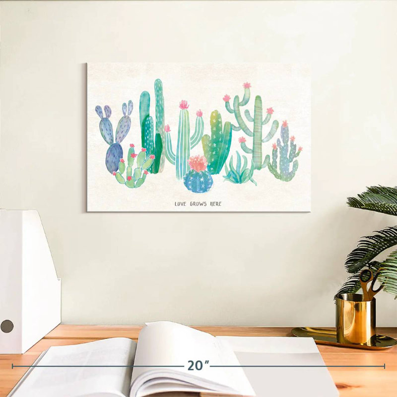 Harnek Love Grows Here Cactus, H 8 po x l 12 po