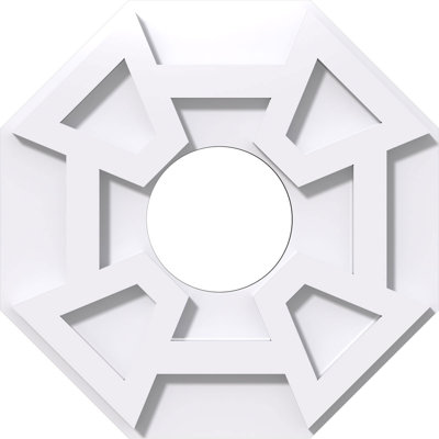 Médaillon de plafond contemporain en PVC 28 po x P 4 po x P 9 3/4 po x P 1 po Logan