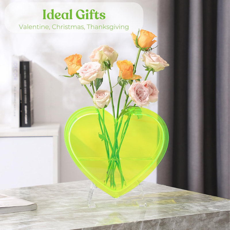 Vase de table Quantre, Transparent / jaune