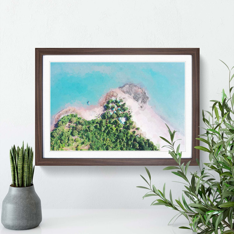 Beach in Conakry Guinea in Abstract - Picture Frame Photograph Print, Walnut Framed, 62cm H x 87cm W x 2cm D