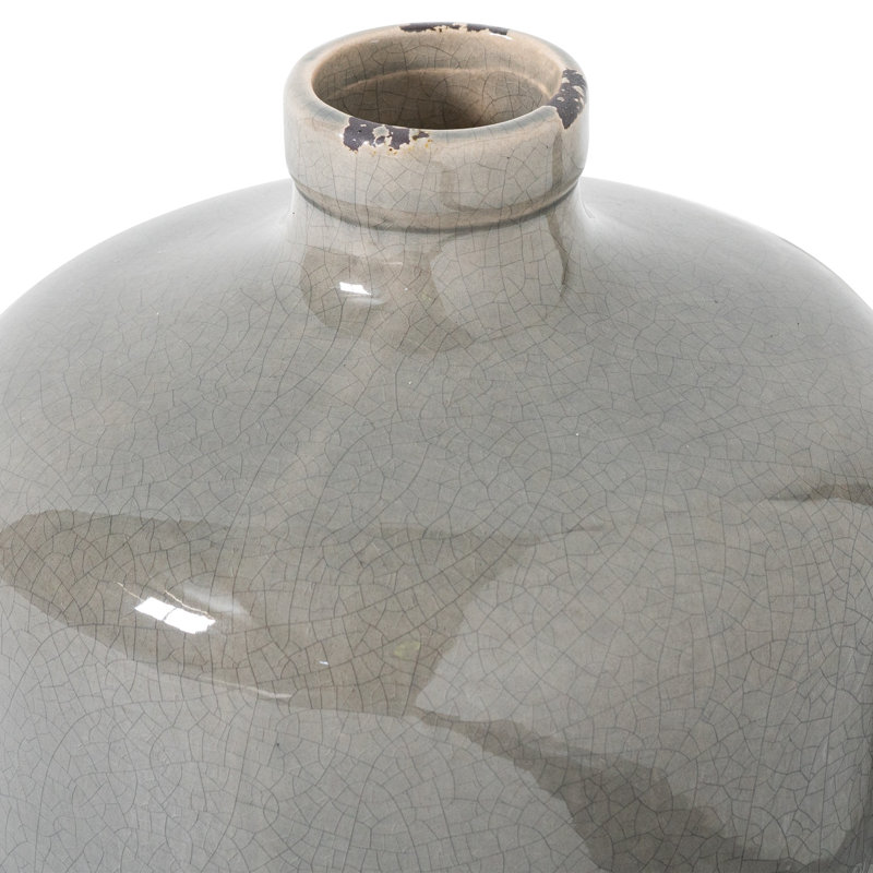 Catheline Handmade Ceramic Table Vase, Grey