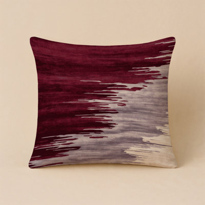 Watercolor Red Indoor and Outdoor Throw Pillow