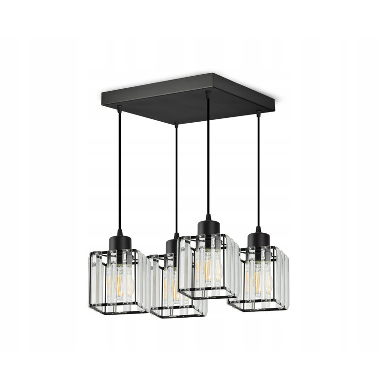 Darshelle 4 - Light Black Square/Rectangle Pendant