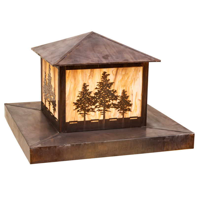 Rustic Lodge LED Pier Mount Light