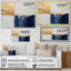 A Touch of Gold and Kings Blue - peinture abstraite, art mural-207455873-207455882