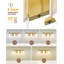 Éclairage pour meuble-lavabo moderne à 3 lumières DEL à intensité variable, 5 couleurs de température réglable, or brossé-1221880614-1221880632-1221880636