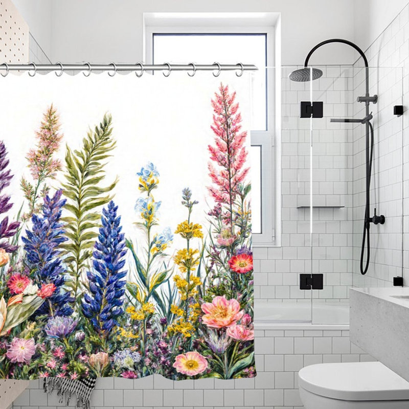 Rideaux de douche Vibrant Wildflowers, 71 po x 71 po