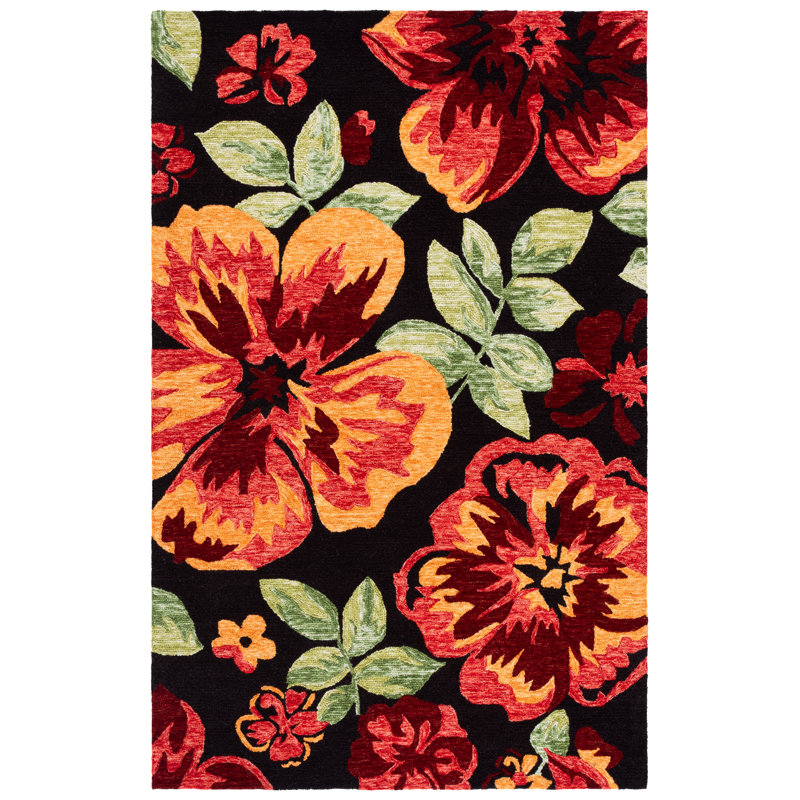 Jardin Hand Tufted Wool; Cotton Floral Indoor Rug, Rectangle 9' x 12'