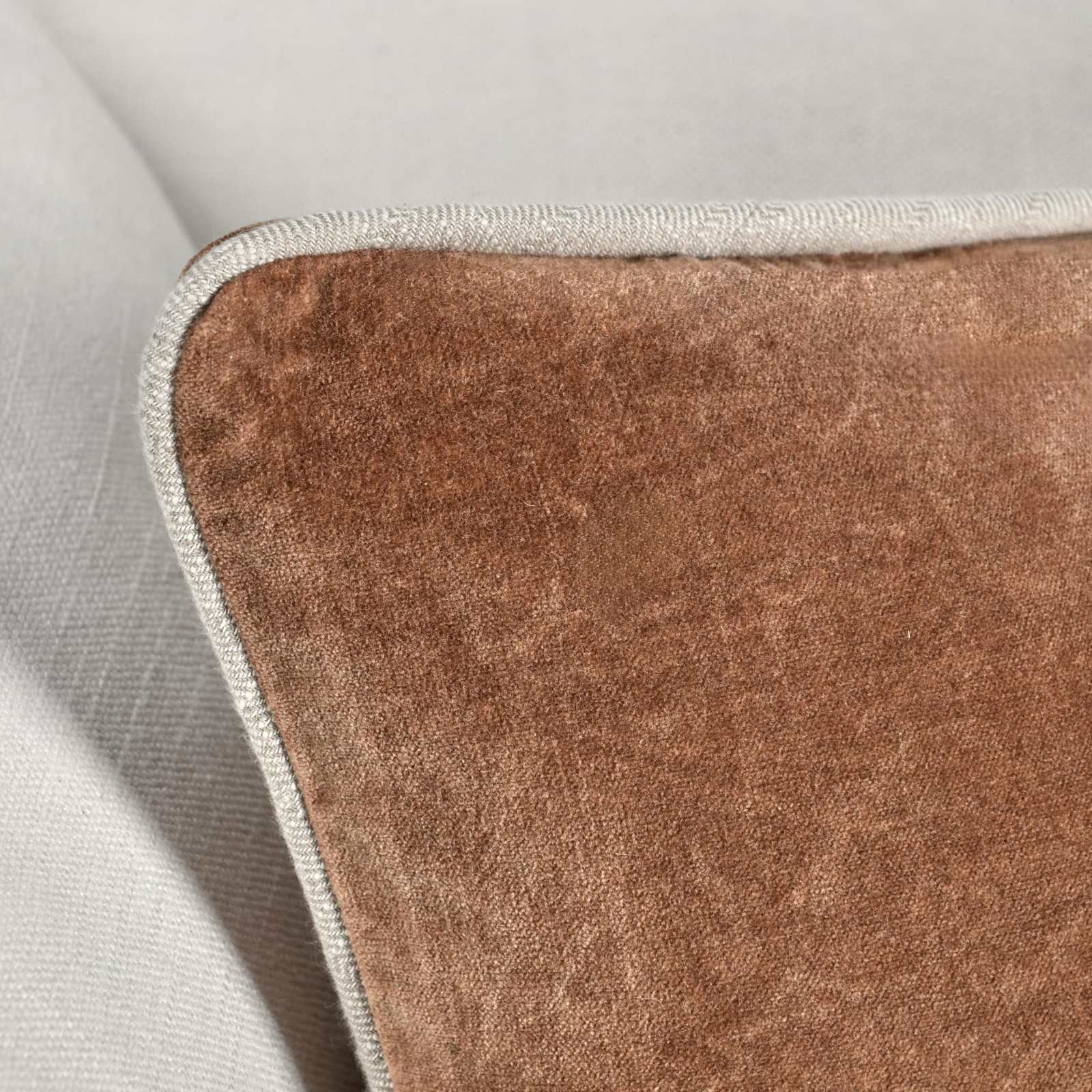Goodall Velvet Pillow Cover & Insert, Hazel Brown, Square 18"