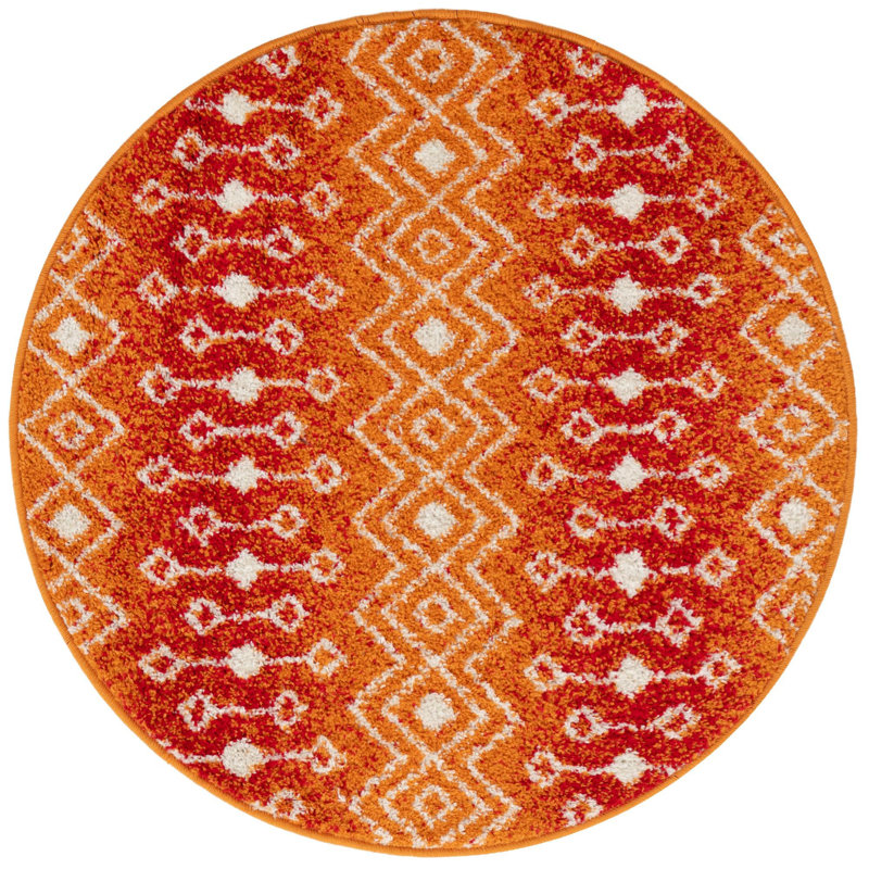 Abstract Indoor Rug, Round 3'3"