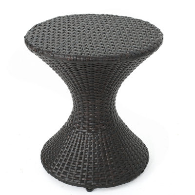 Outdoor 16-Inch Wicker Hourgla Side Table