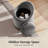 1 PCS Barrel Chair with Storage 360° Swivel Upholstered Vanity Chair with Backrest Gray-978574933