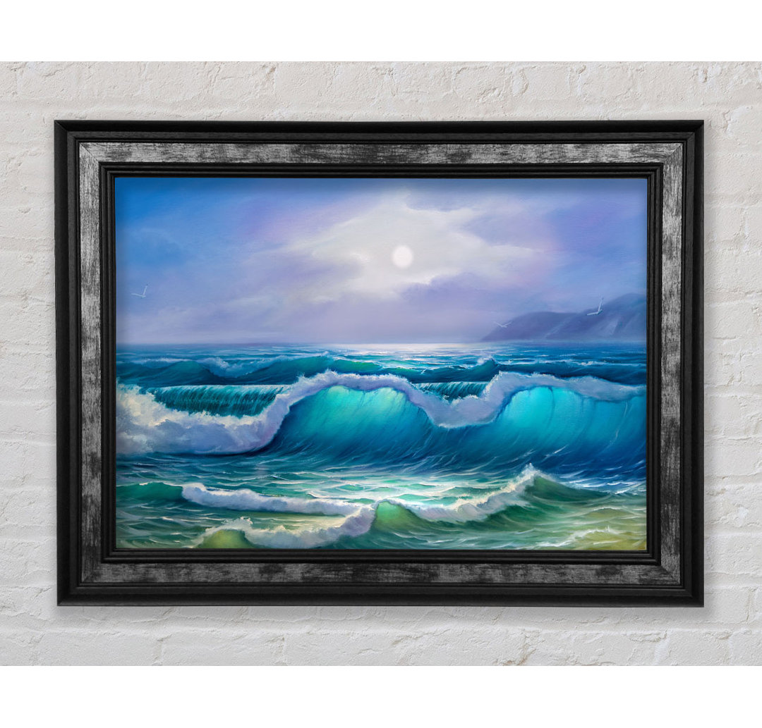 Waves Off The Coast - Einzelne Bilderrahmen Kunstdrucke