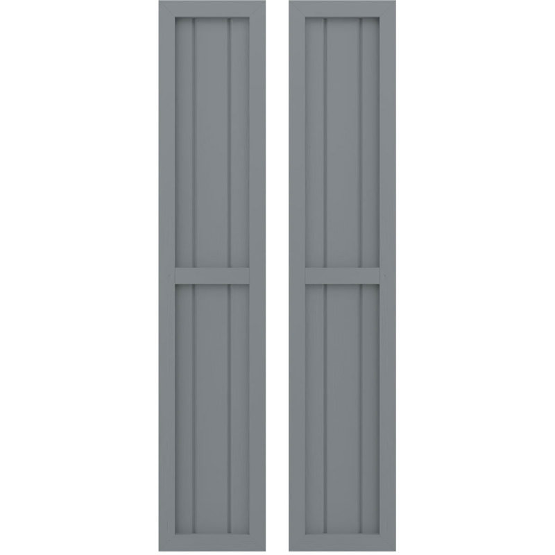 Deux volets à panneaux égaux Americano (par paire), 10 1/2", Déferlement de l'océan, 35"