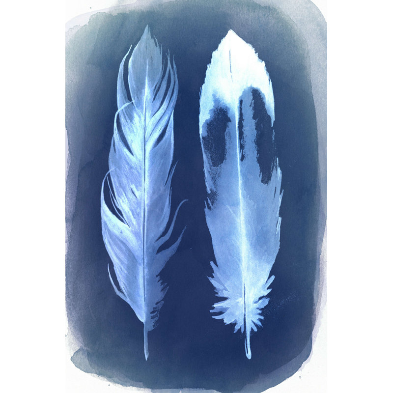 Plume négative II, H 12 po x l 8 po