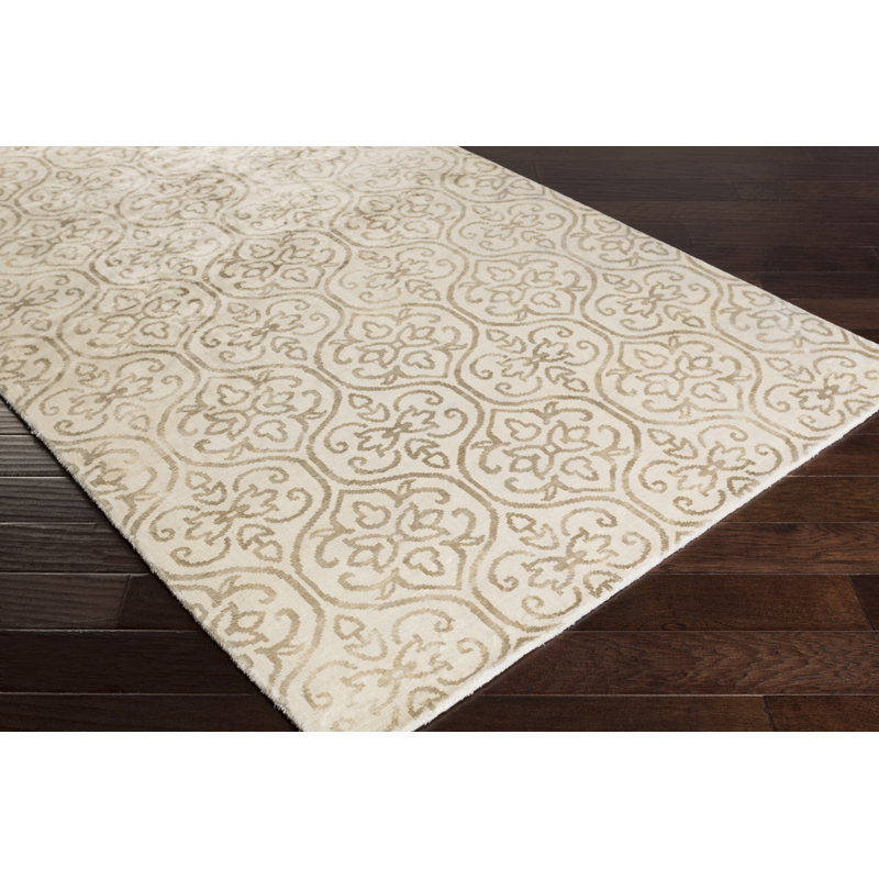 Twining Viscose Damask Indoor Rug, Rectangle 8' x 11'