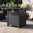 Square Smoked Glass Fire Pit 30" - Rust And Heat With Protector Steel