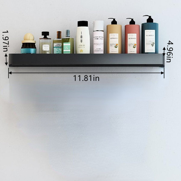 Magwood Adhesive Shower Shelf Rebrilliant Size: 17.60 H x 23.60 W x 4.90 D